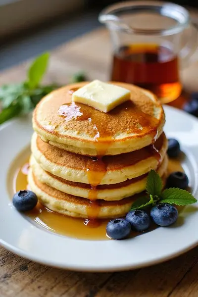 Golden Fluffy Homemade Pancake Recipe