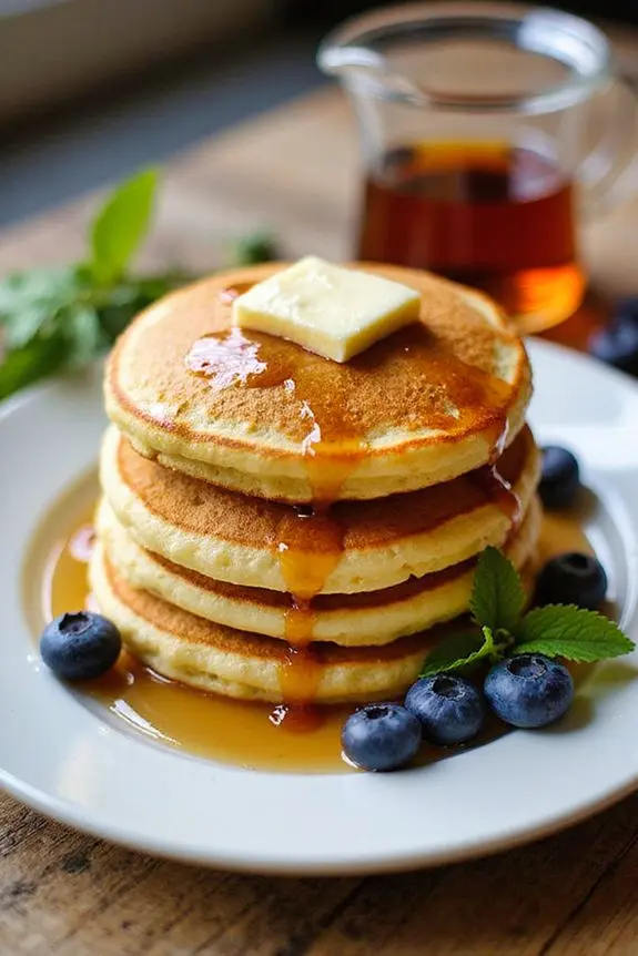 Golden Fluffy Homemade Pancake Recipe - Spoonora