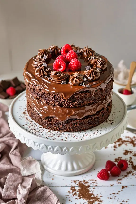 Rich Double Chocolate Layer Cake Recipe - Spoonora