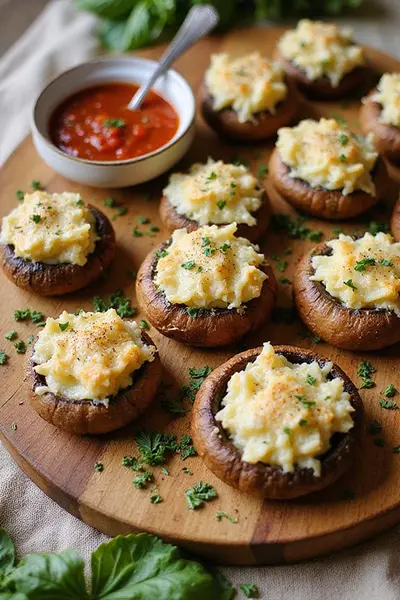 Savory Italian Cheese-Stuffed Mushrooms Recipe