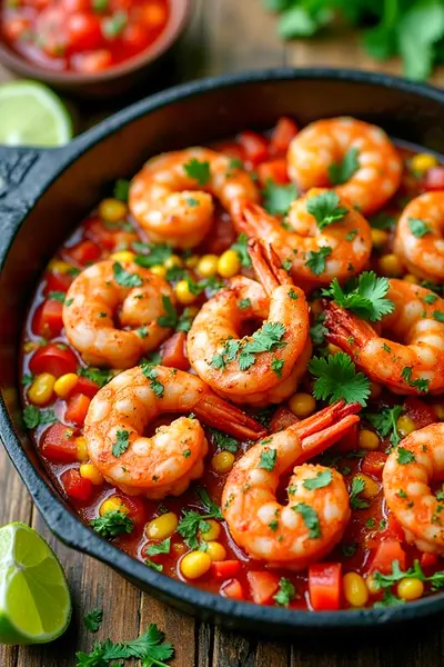 Shrimp Skillet Recipe With Spicy Salsa Kick