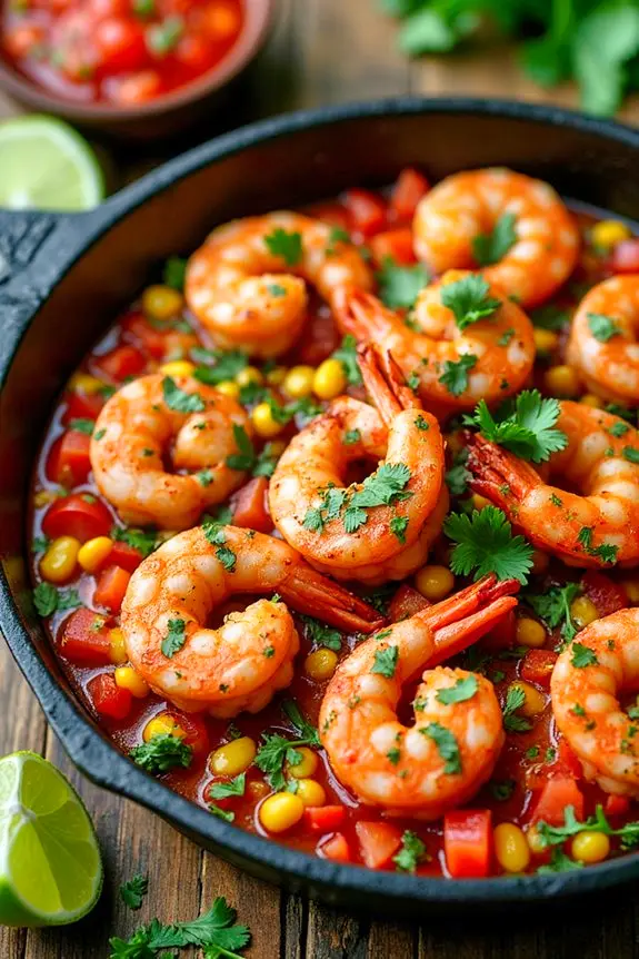 Shrimp Skillet Recipe with Spicy Salsa Kick - Spoonora