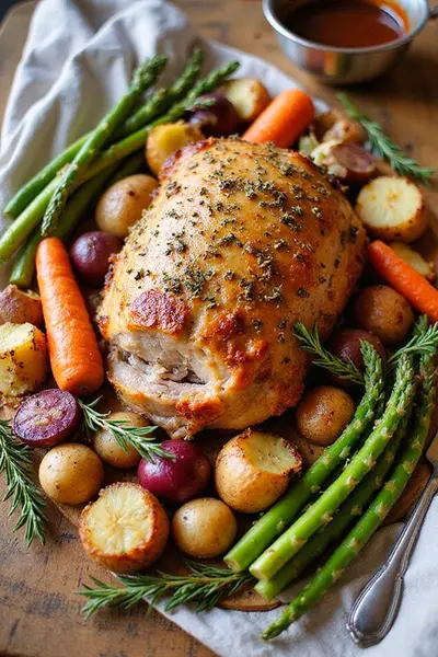 Succulent Sunday Pork Roast Recipe With Garden Vegetables