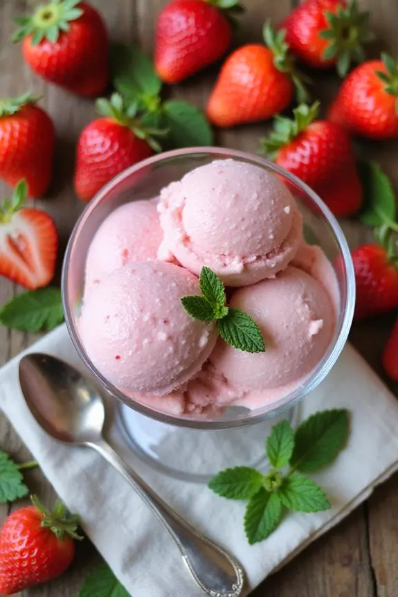 Summer Strawberry Gelato Sherbet Recipe - Spoonora