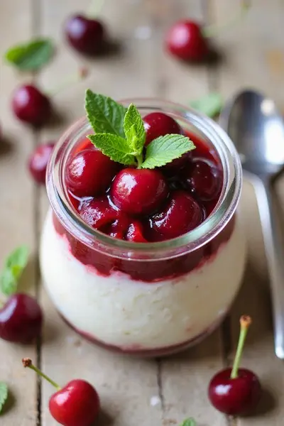 Cherry Rice Pudding Parfait Recipe